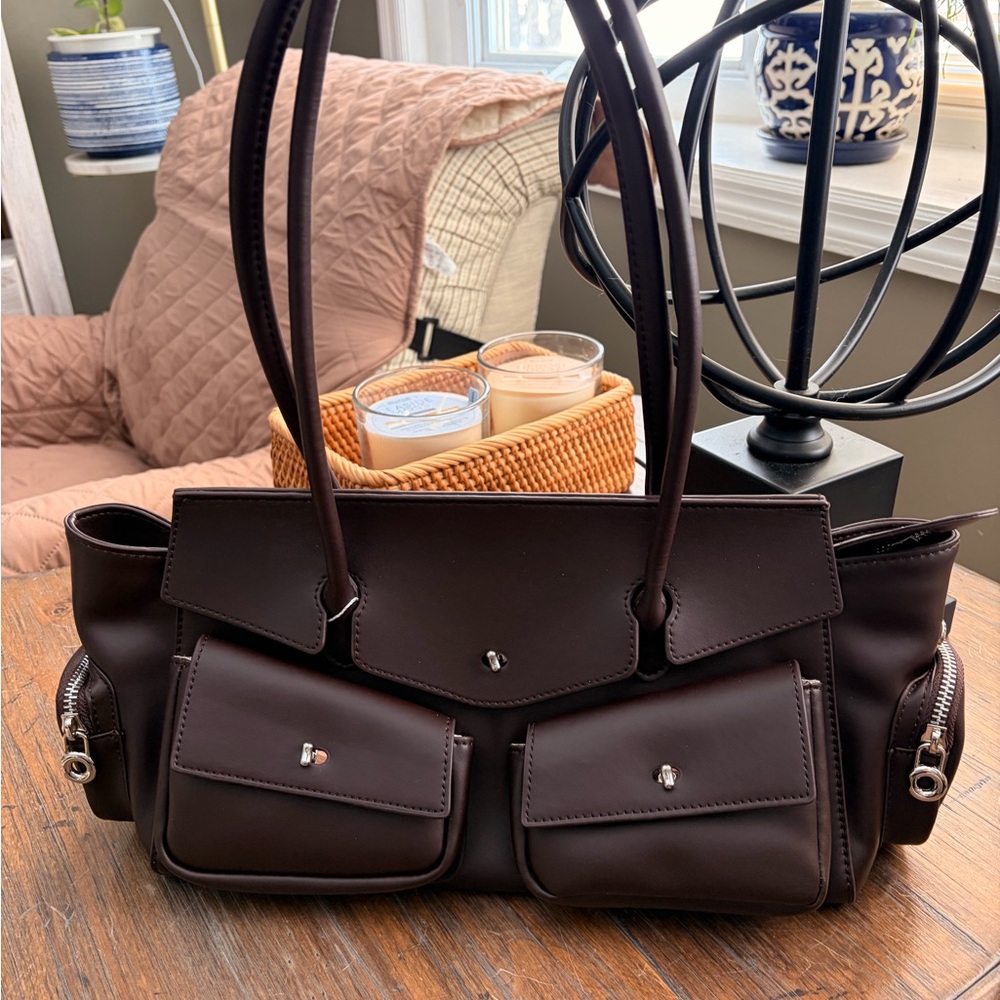 Chic Dark Brown Shoulder Bag
